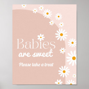 Madeliefje Baby in bloei Boho Meisje Baby Shower t Poster