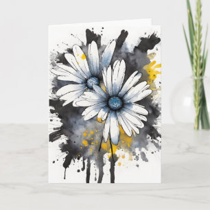 Madeliefje - Bloemen in waterverf Kaart