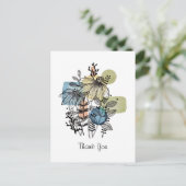 Madeliefje Doodle In Inkt En Waterverf Ansichtkaar Briefkaart (Staand voorkant)