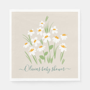 madeliefje elegant mooi baby shower napk servet