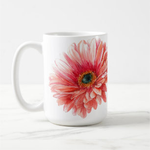 Madeliefje mooie aquarel madeliefjes roze koffiemok