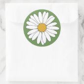 madeliefje ronde sticker (Tas)