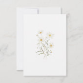 Madeliefje Witte Bloem Boho Minimalistisch Save The Date (Achterkant)