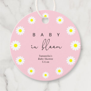 Madeliefjes - Baby in bloom favor tags Bedankjes Labels