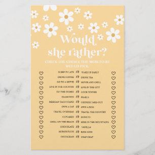 Madeliefjes Baby Shower Zou Ze Liever Spel Flyer