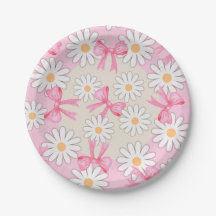 Madeliefjes Bloem Boog Papieren Borden 7" Ronde Pa