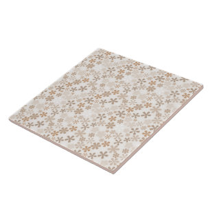 Madeliefjes Bloemen Beige Bloemige Esthetiek Ditsy Tegeltje