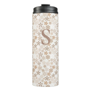 Madeliefjes Bloemen Beige Bloemige Esthetiek Ditsy Thermosbeker