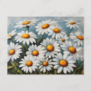 Madeliefjes Bloemen Bloemrijke Natuur Illustratie Briefkaart