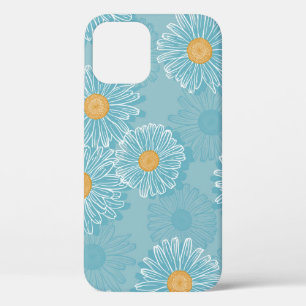  madeliefjes: bloemencontourpatroon. iPhone 12 hoesje