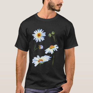 Madeliefjes Bloemmotief Voor Botanische Schets Blo T-shirt
