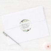 Madeliefjes Groene Bloemen Bruiloft Ronde Sticker (Envelop)