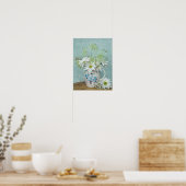 Madeliefjes in een antieke kan poster (Keuken)
