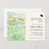  madeliefjes in een veld Afstuderen uitnodiging (Voorkant / Achterkant)