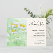 madeliefjes in een veldfoto bedankkaart (Staand voorkant)