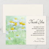 madeliefjes in een veldfoto bedankkaart (Voorkant / Achterkant)