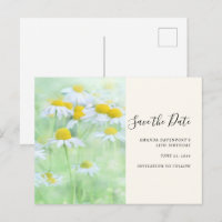 madeliefjes in een veldfoto De datum opslaan