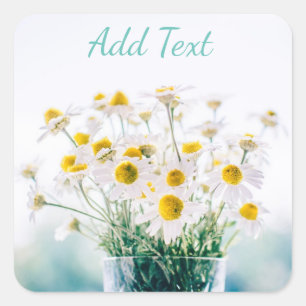  madeliefjes in vaas gepersonaliseerde Stickers