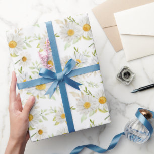 Madeliefjes Inpakpapier, Witte Bloem Cadeaupapier