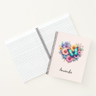 Madeliefjes met een Blauwe Vlinder Notitieboek