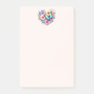 Madeliefjes met een mooie vlinder post-it® notes