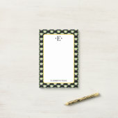 Madeliefjes Monogram Post-it® Notes (Op bureau)