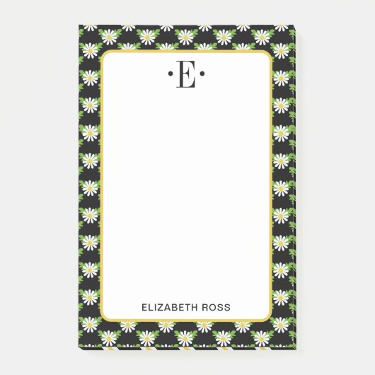 Madeliefjes Monogram Post-it® Notes (Voorkant)