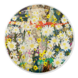  madeliefjes - Natuur geïnspireerde bloemenkunst - Keramische Knop