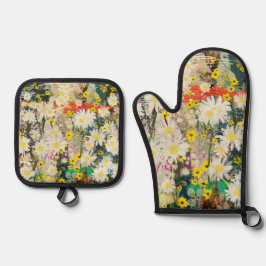  madeliefjes - Natuur geïnspireerde bloemenkunst - Ovenwant & Pannenlap Set