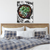Madeliefjes op de weide. Abstract Frame Canvas Afdruk (Insitu (Slaapkamer))