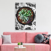 Madeliefjes op de weide. Abstract Frame Canvas Afdruk (Insitu (Woonkamer))