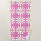 Madeliefjes op roze badhanddoek (Voorkant)