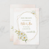 Madeliefjes Save the Date Kaart (Voorkant / Achterkant)