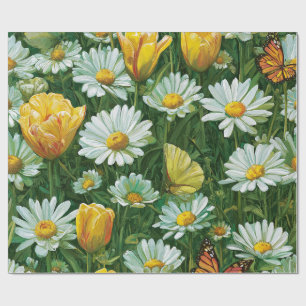 Madeliefjes, Tulpen & Vlinders Cadeaupapier