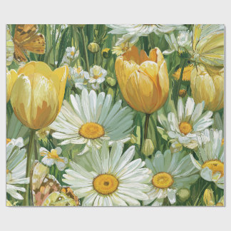 Madeliefjes, Tulpen & Vlinders Cadeaupapier