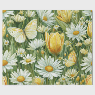 Madeliefjes, Tulpen & Vlinders Cadeaupapier