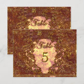 Madelina Kandice Victorian Carte Numéro de table (Devant / Derrière)