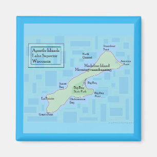 Madeline Island Square Magnet 2025 Magneet