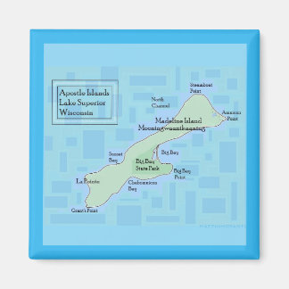 Madeline Island Square Magnet 2025 Magneet