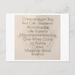 Madeline Island Words Postcard Briefkaart