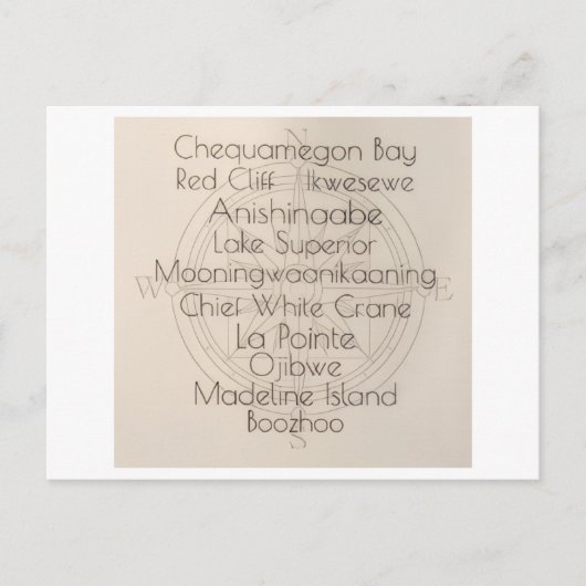 Madeline Island Words Postcard Briefkaart (Voorkant)