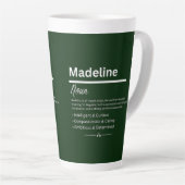Madeline Personalized Girl Name Latte Mok (Rechterhoek)
