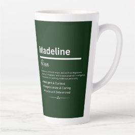 Madeline Personalized Girl Name Latte Mok