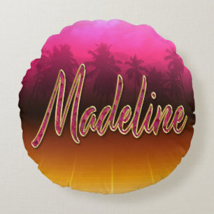 Madeline prénom nom rose doré Coussin