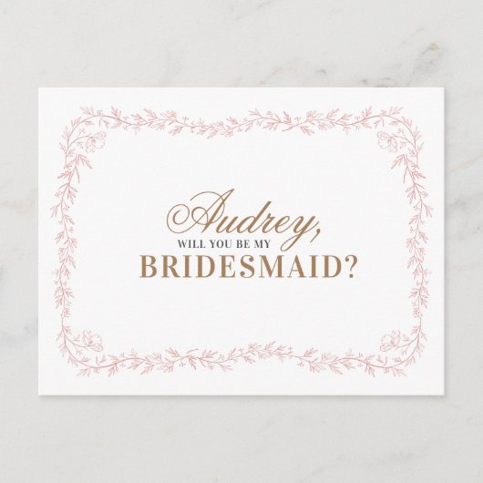 Madeline Seras-tu mes cartes de demoiselle d'honne (Devant)