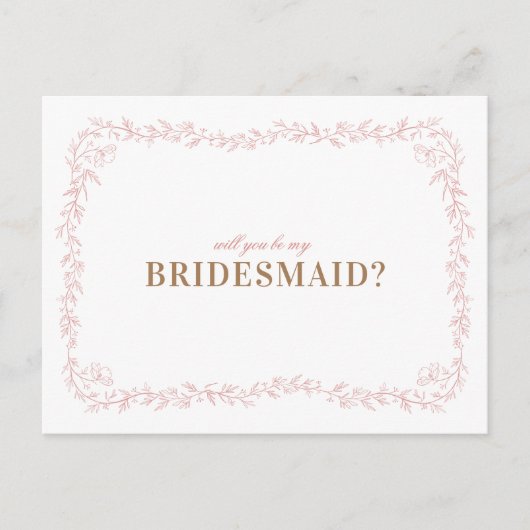 Madeline Serez-vous mes cartes de demoiselle d'hon (Devant)