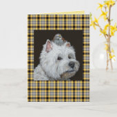 Madeline sur carte Plaid (Fleur jaune)