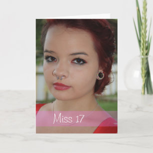 Mademoiselle 17, carte de voeux pour 17ème anniver
