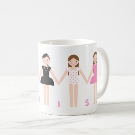 Mademoiselle à Paris Mug (Devant droit)