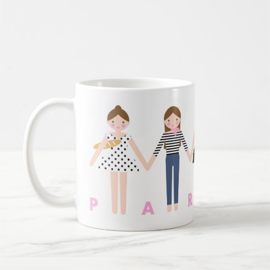 Mademoiselle à Paris Mug (Gauche)